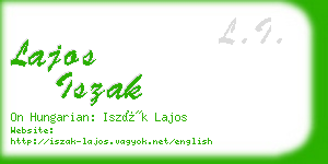 lajos iszak business card